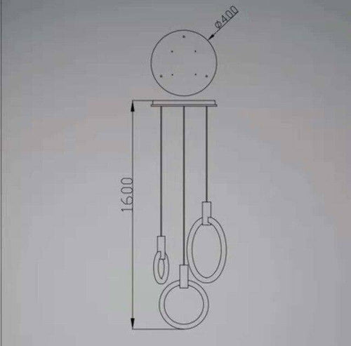 Suspension design cercle éclairé scandinave