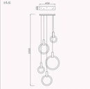 Suspension design cercle éclairé scandinave