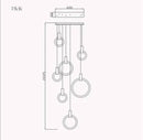 Suspension design cercle éclairé scandinave