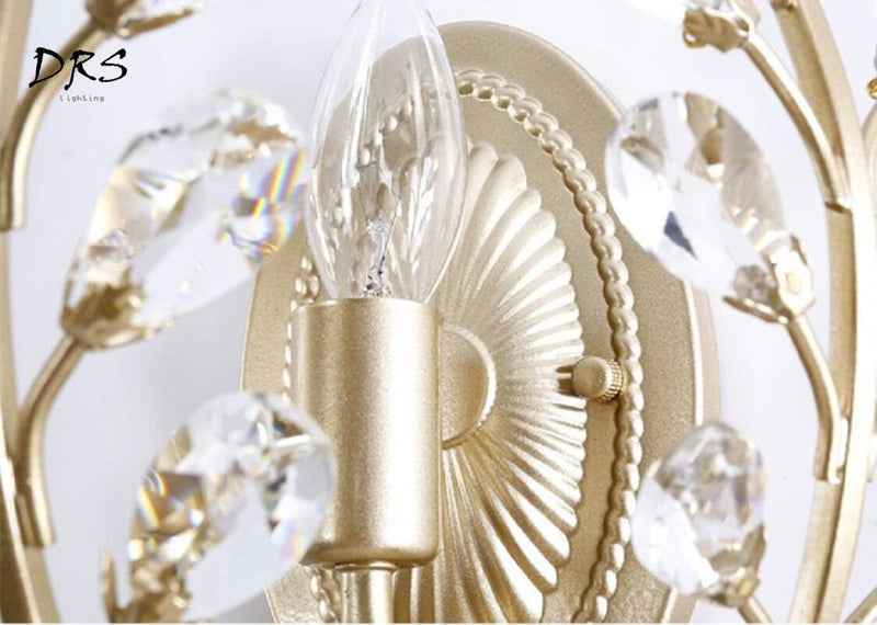 Applique murale fleuri en cristal
