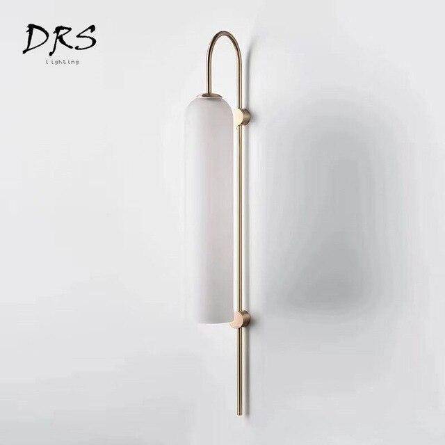 Applique tube en verre et base dorée Room - vue 3 sur 7