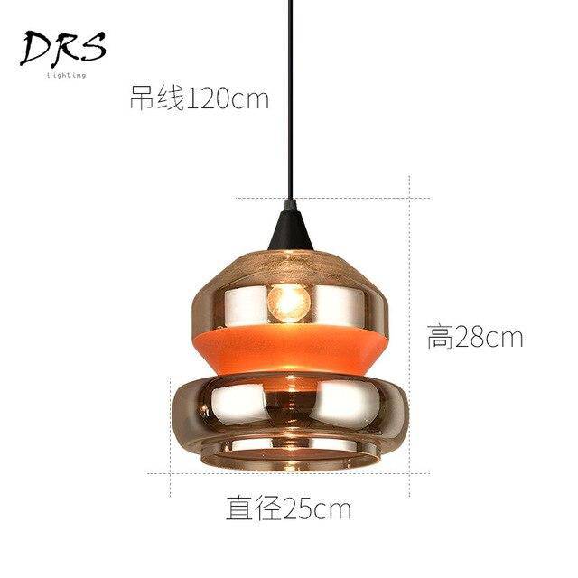 Suspension design en verre fumé marron de plusieurs formes - vue 11 sur 17