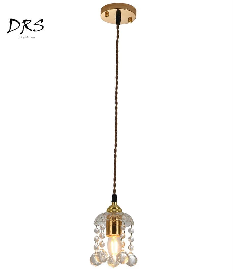 Suspension doré en cristal French - vue 6 sur 5