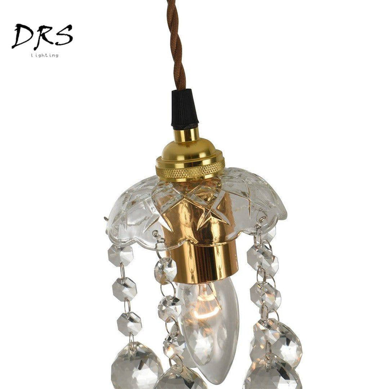 Suspension doré en cristal French