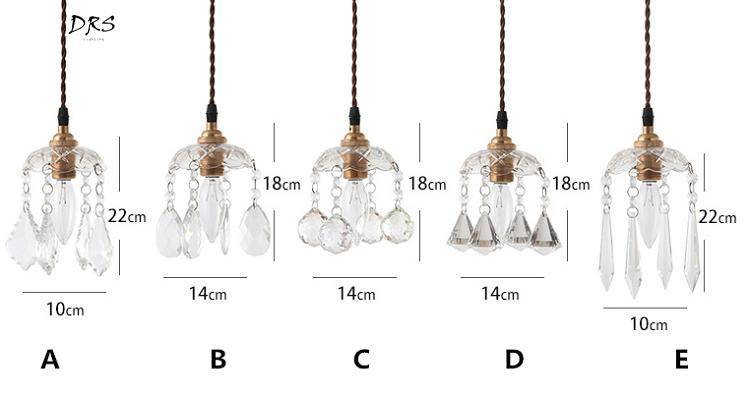 Suspension doré en cristal French - vue 5 sur 5