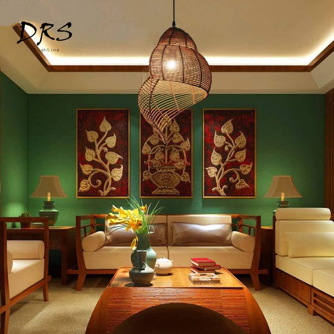 Suspension spirale en bois Asian - vue 2 sur 8