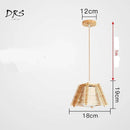 Suspension LED cage conique en bois