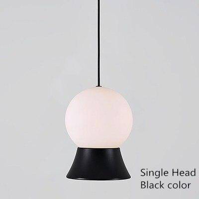 Suspension et lustre design à LED avec boule en verre et support dorée - vue 6 sur 14