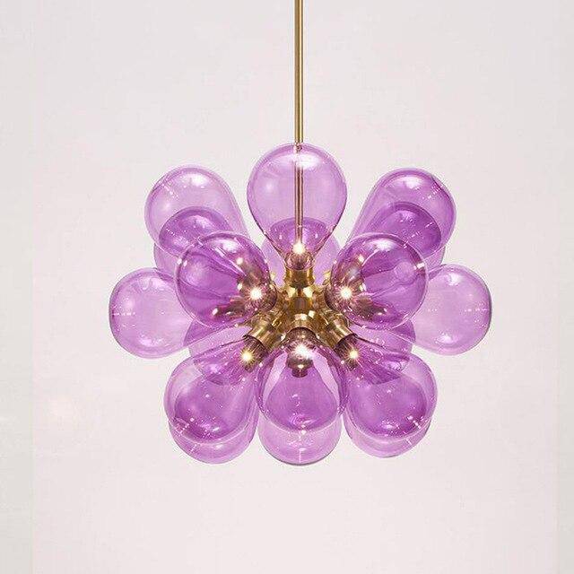 Suspension design LED en verre coloré Glass - vue 2 sur 4