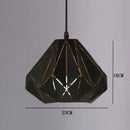Suspension design rétro en métal noir Loft