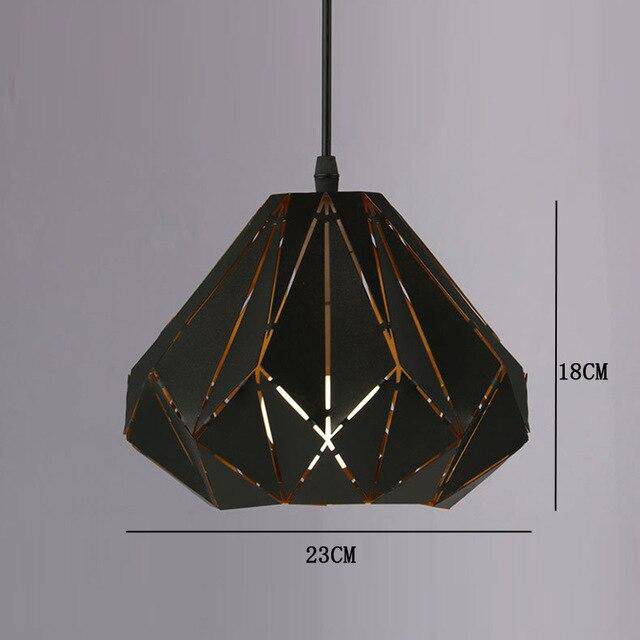Suspension design rétro en métal noir Loft - vue 12 sur 13