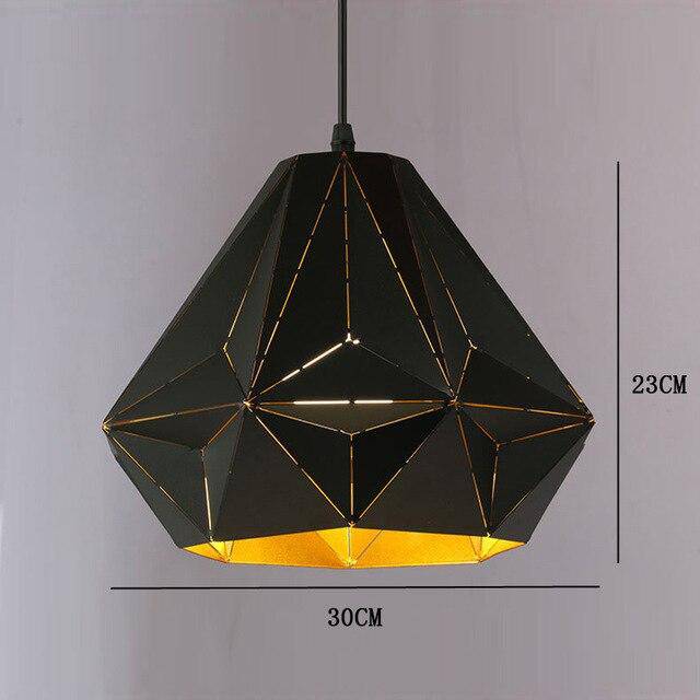 Suspension design rétro en métal noir Loft - vue 9 sur 13