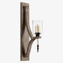Applique murale LED en bois style rétro