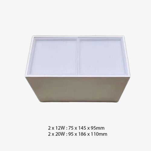 Spot design LED en forme de cube en aluminium Beal
