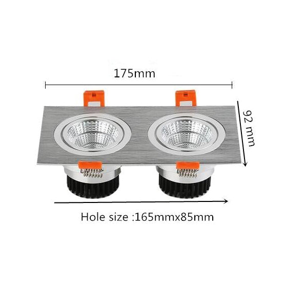 Spot industriel LED carré et métallique Yaninah