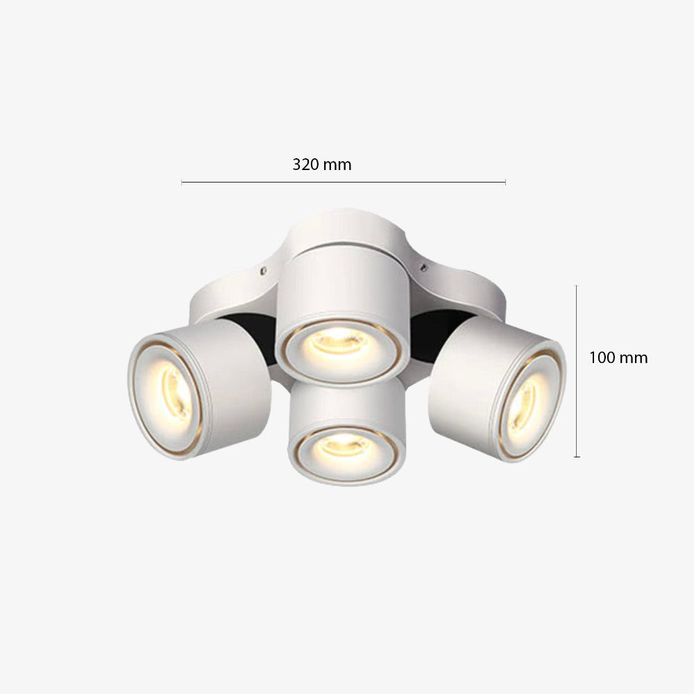Spot moderne LED avec 4 lumières réglables Faling - vue 4 sur 4