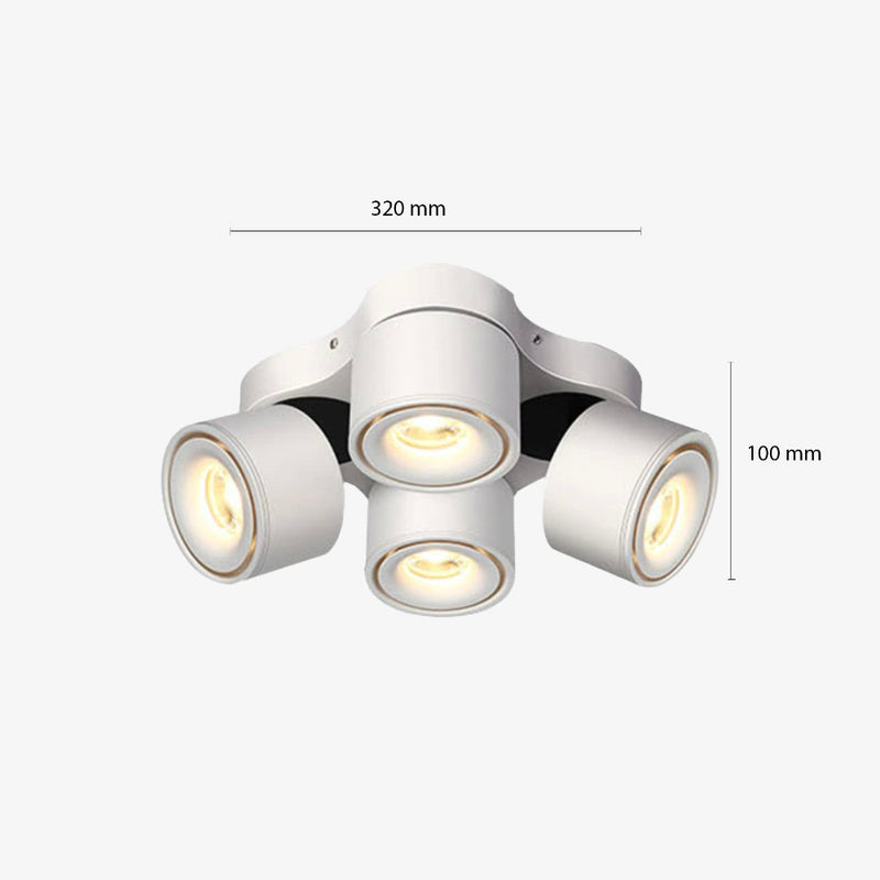Spot moderne LED avec 4 lumières réglables Faling