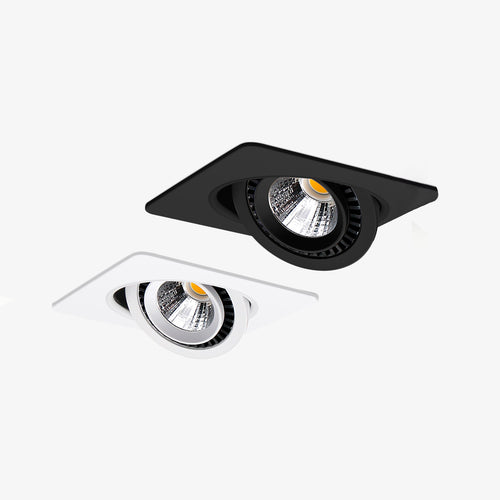 Spot moderne LED avec base carré et lumière rotative 360° Solal