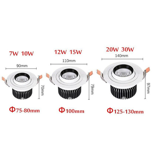 Spot moderne LED circulaire avec angle rotatif Anastassya - vue 6 sur 6