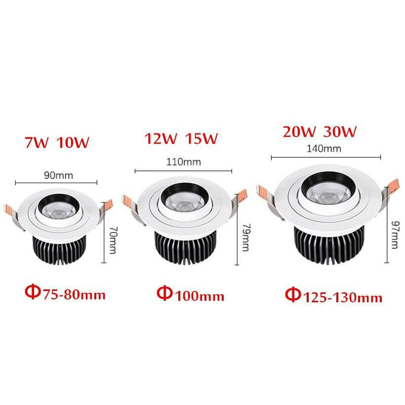 Spot moderne LED circulaire avec angle rotatif Anastassya - vue 6 sur 6