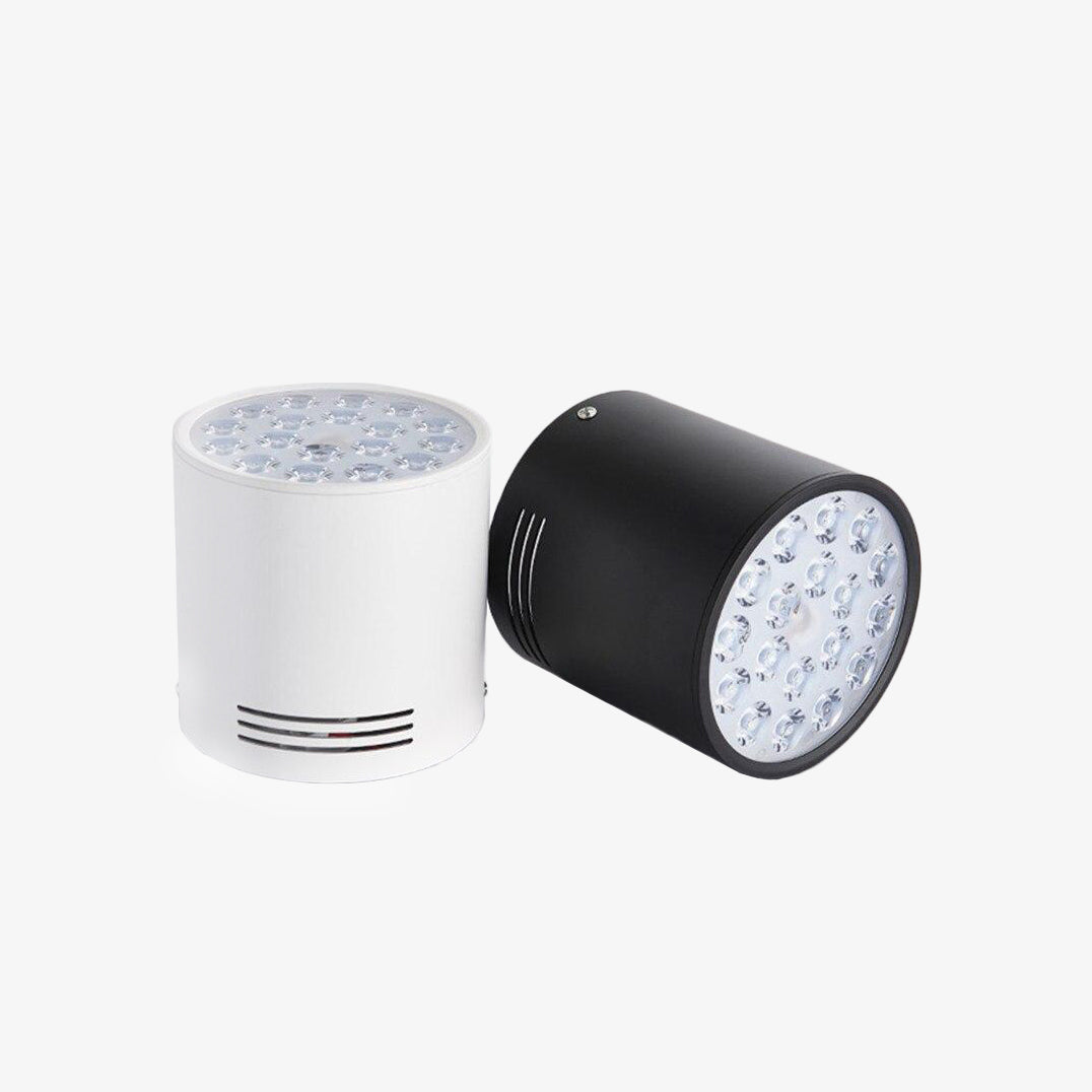 Spot moderne LED cylindrique en aluminium avec effet nid d'abeille Beepy - vue 5 sur 7