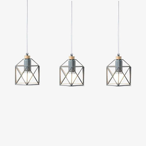 Suspension à LED avec cage en métal Modern