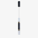 Suspension cylindrique design LED en metal noir Loft