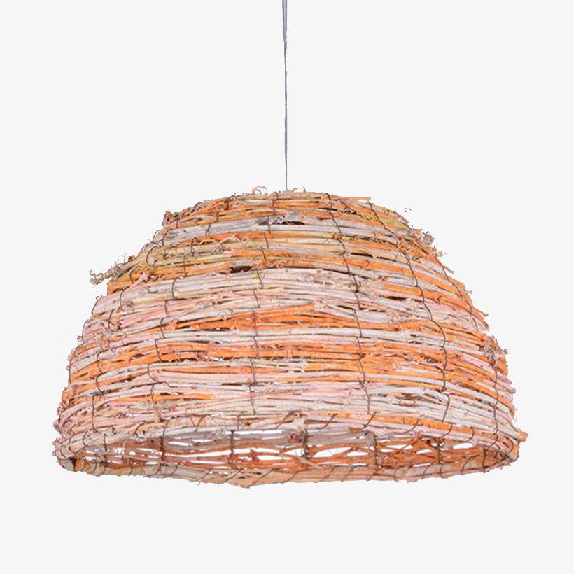 Suspension demi boule en bambou Teahouse