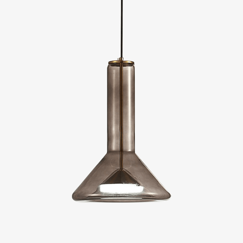 Suspension design à LED aux formes arrondies en verre