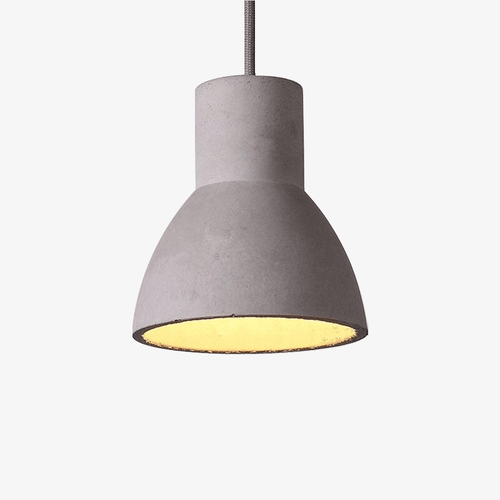 Suspension design à LED avec abat-jour arrondie en ciment