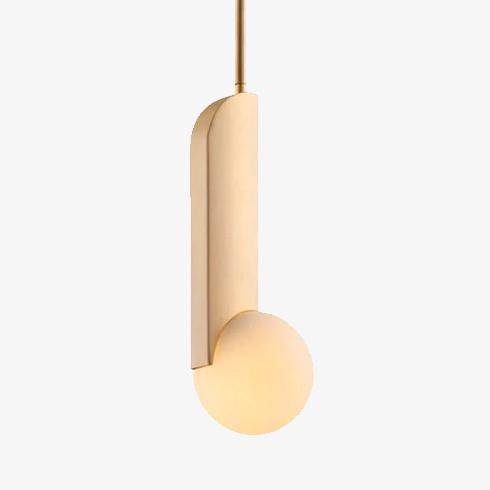 Suspension design à LED doré avec boules Brass - vue 2 sur 7