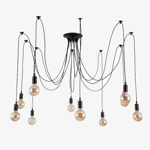 Suspension design avec lampes suspendues sur câble Dining