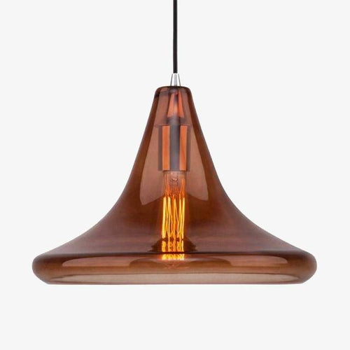 Suspension design en verre triangulaire à LED - vue 2 sur 6
