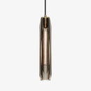 Suspension design en verre tube fumé cristal à LED Luxury