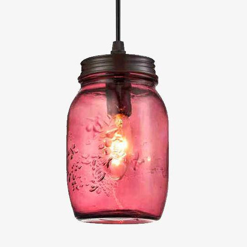 Suspension design grosse bouteille en verre Jar