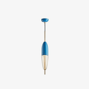 Suspension design LED à forme originale (bleue ou dorée)