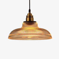 Suspension design LED avec abat-jour arrondi style rétro Tequio