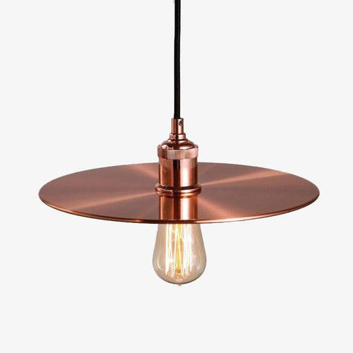 Suspension design LED avec disque en métal style Industriel