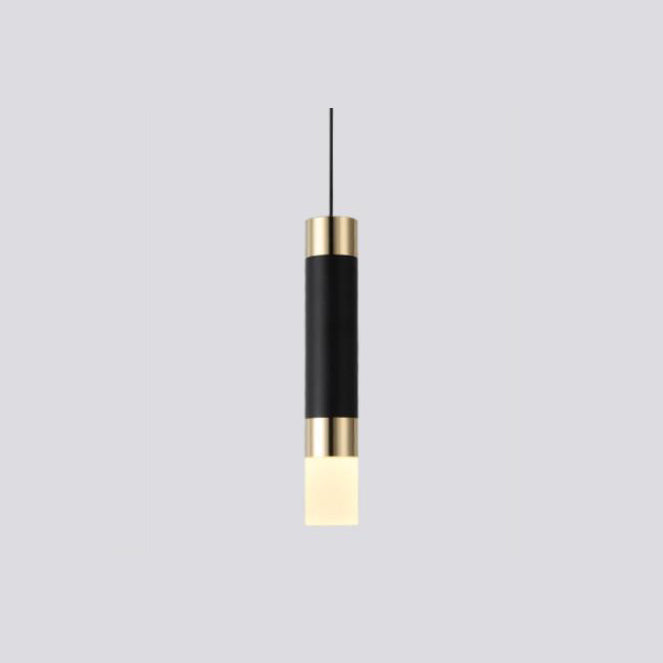 Suspension design LED cylindrique en métal et en verre Luisa - vue 12 sur 13