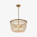 Suspension design LED dorée avec abat-jour en verre cristal Luxury