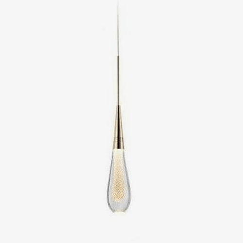 Suspension design LED dorée en verre cristal Luxury
