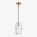 Suspension design LED dorée et plaque verre Luxury