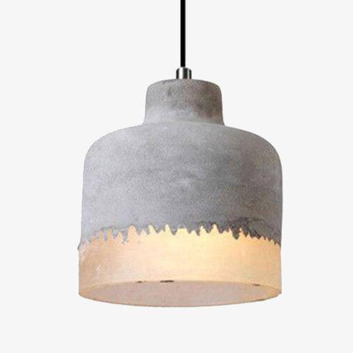 Suspension design LED en ciment avec abat-jour de plusieurs formes Loft