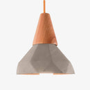 Suspension design LED en ciment et bois style Loft Decor
