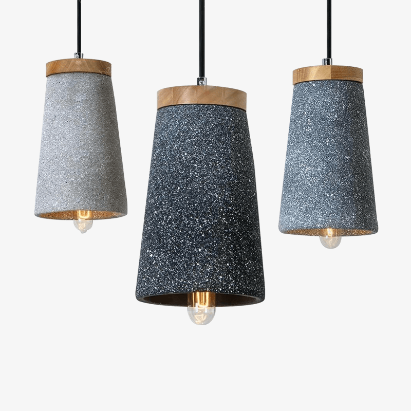 Suspension design LED en ciment style Loft Decor - vue 2 sur 9