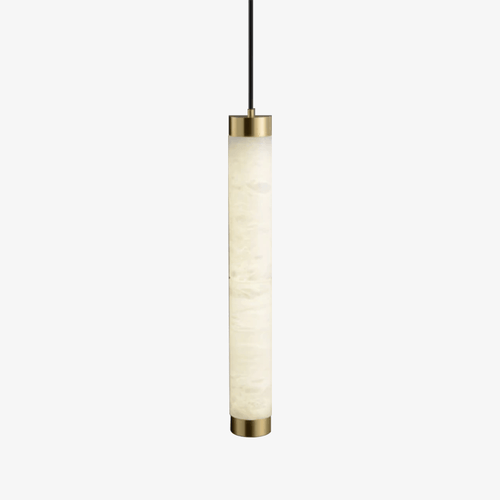 Suspension design LED en marbre avec bords dorés