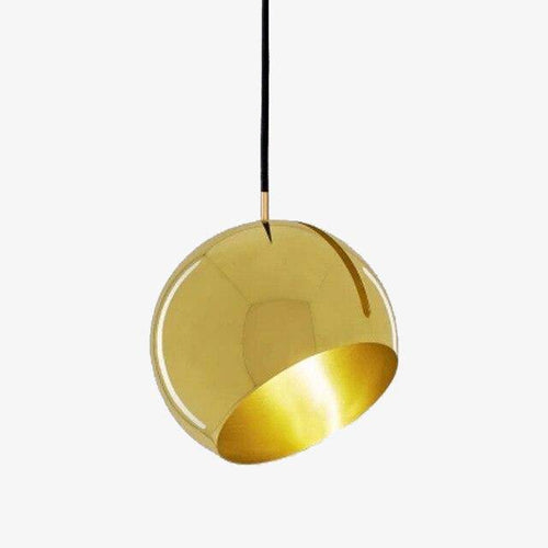 Suspension design LED en métal avec abat-jour arrondie