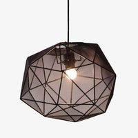Suspension design LED géométrique en verre Diamant