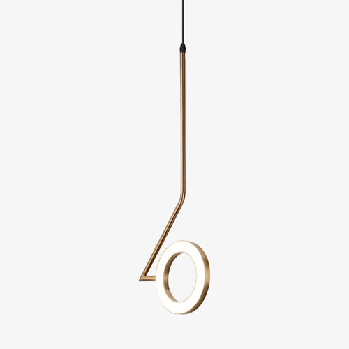 Suspension design LED ronde en métal fin Bony