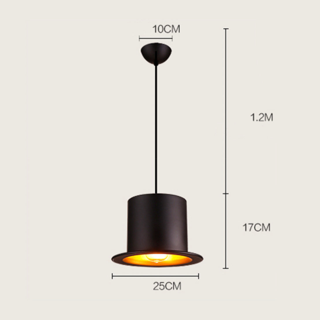 Suspension moderne en chapeau - vue 5 sur 5